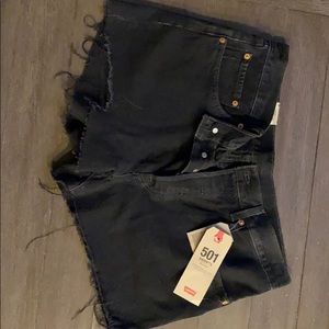 Black Jean Levi shorts
